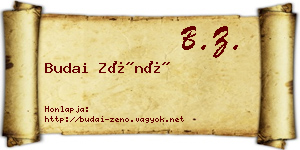 Budai Zénó névjegykártya